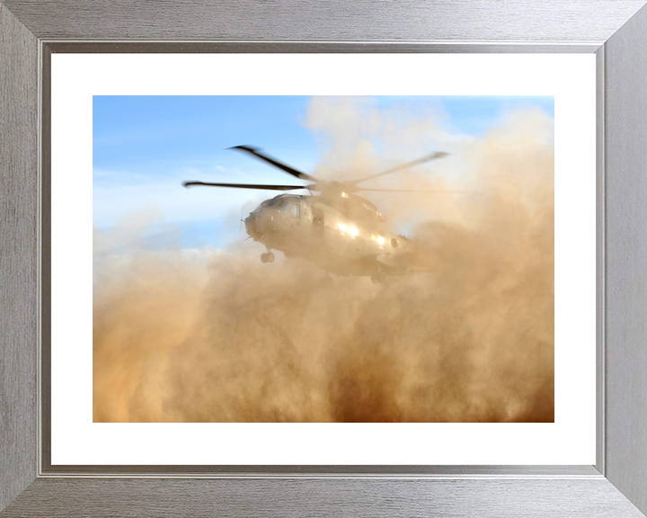 RAF Merlin Brownout Landing Helmand January 2012