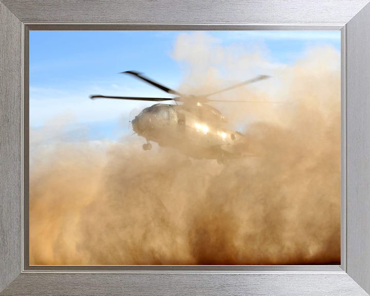RAF Merlin Brownout Landing Helmand January 2012