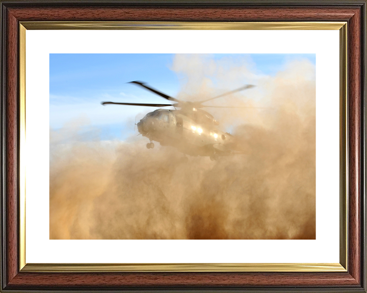 RAF Merlin Brownout Landing Helmand January 2012