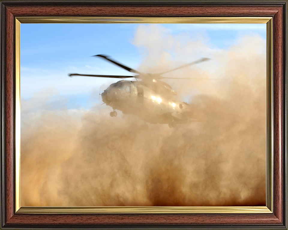 RAF Merlin Brownout Landing Helmand January 2012