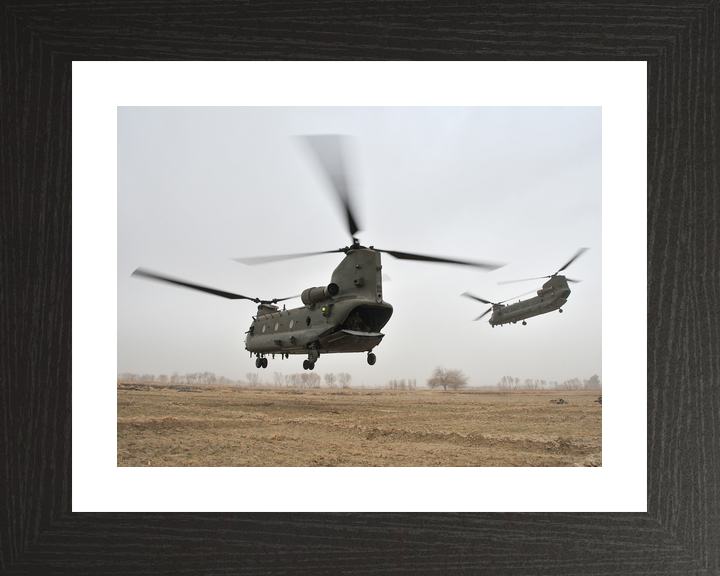 RAF Chinooks Lift Off Lashkar Gah Afghanistan January 2012