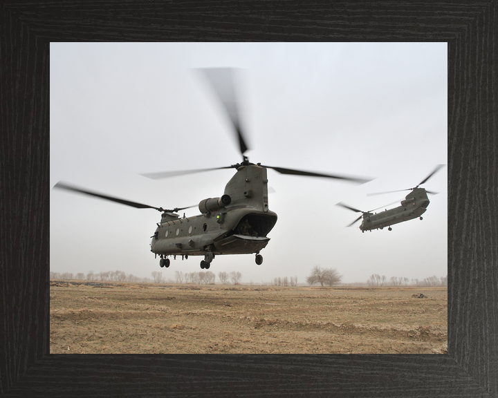 RAF Chinooks Lift Off Lashkar Gah Afghanistan January 2012