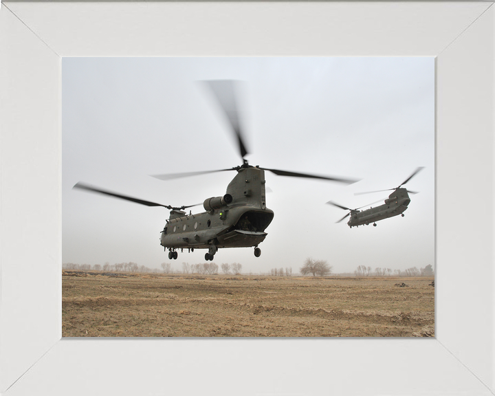 RAF Chinooks Lift Off Lashkar Gah Afghanistan January 2012