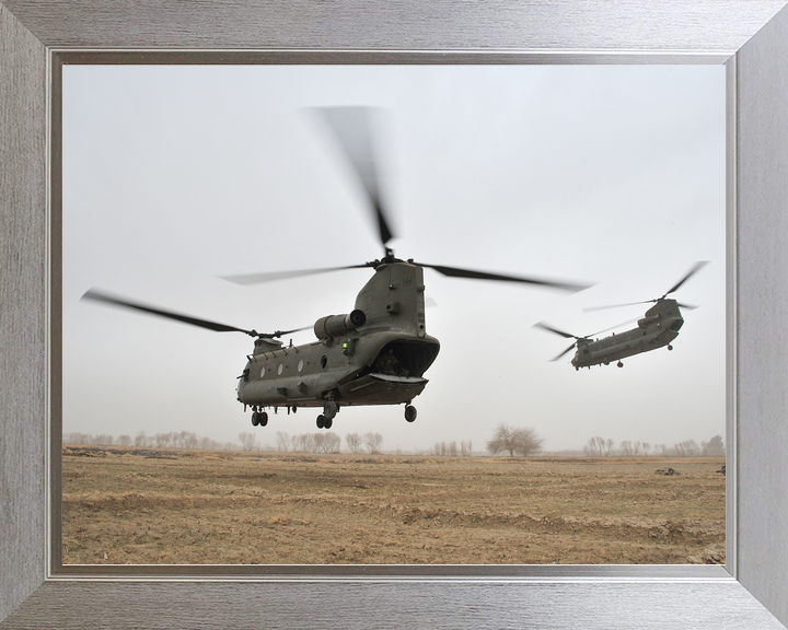 RAF Chinooks Lift Off Lashkar Gah Afghanistan January 2012
