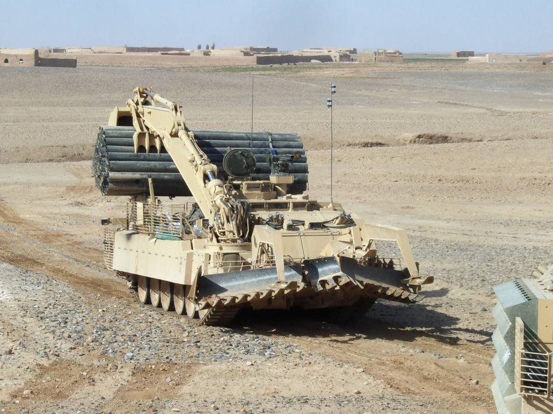 British Army Trojan Leads Convoy Op Moshtarak February 2010