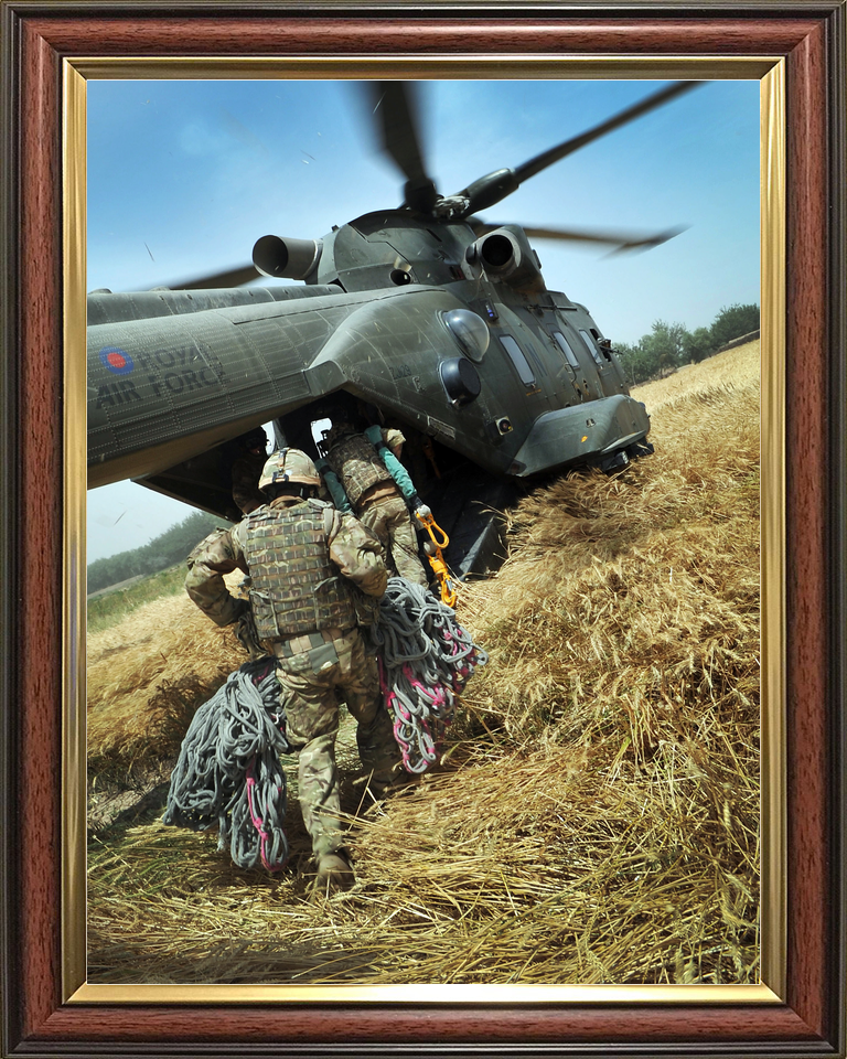 RAF Merlin Soldiers Board Omid Haft Helmand May 2011