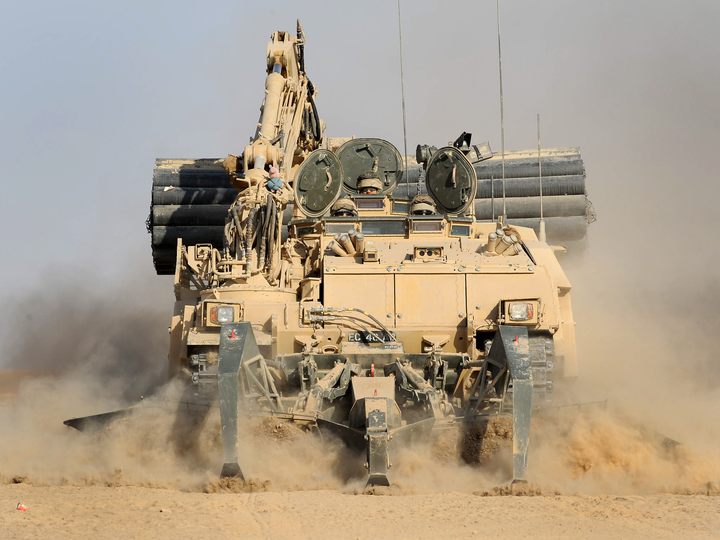 British Army Royal Engineers Trojan Head-On Op Hamkari 2010