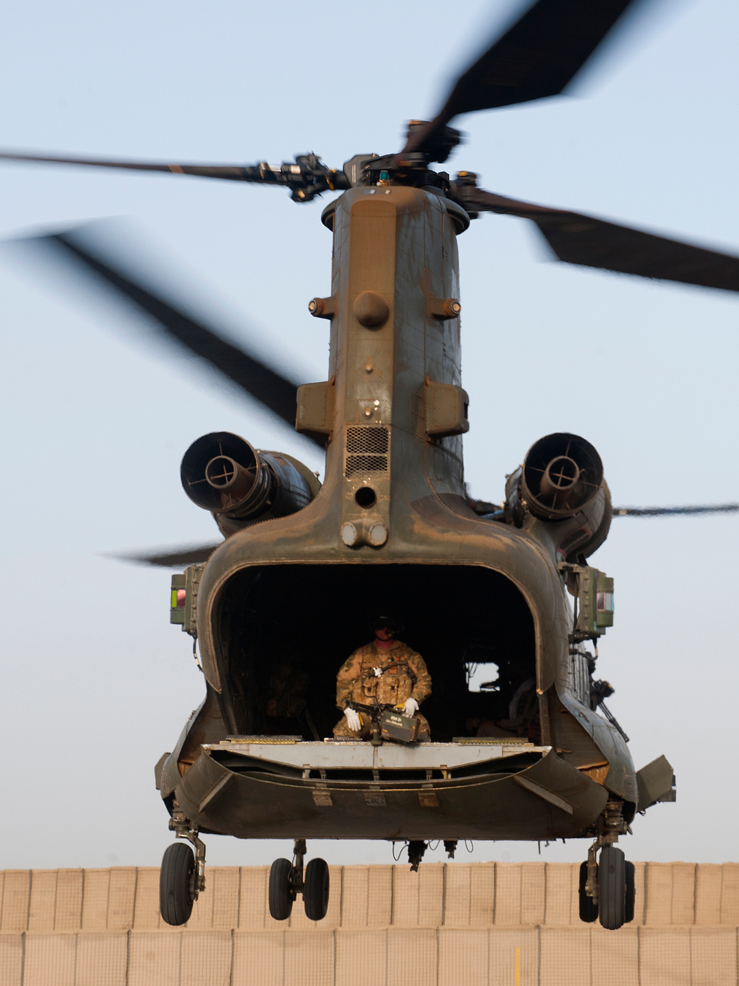RAF Chinook Ramp Down FOB Shawqat Helmand July 2011