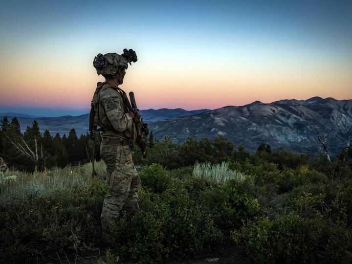 Royal Marine on Patrol on Exercise Green Dagger 2025 Photo Print - 45 Commando Posters, Prints, & Visual Artwork Hampshire Prints 6 x 4 No Frame No