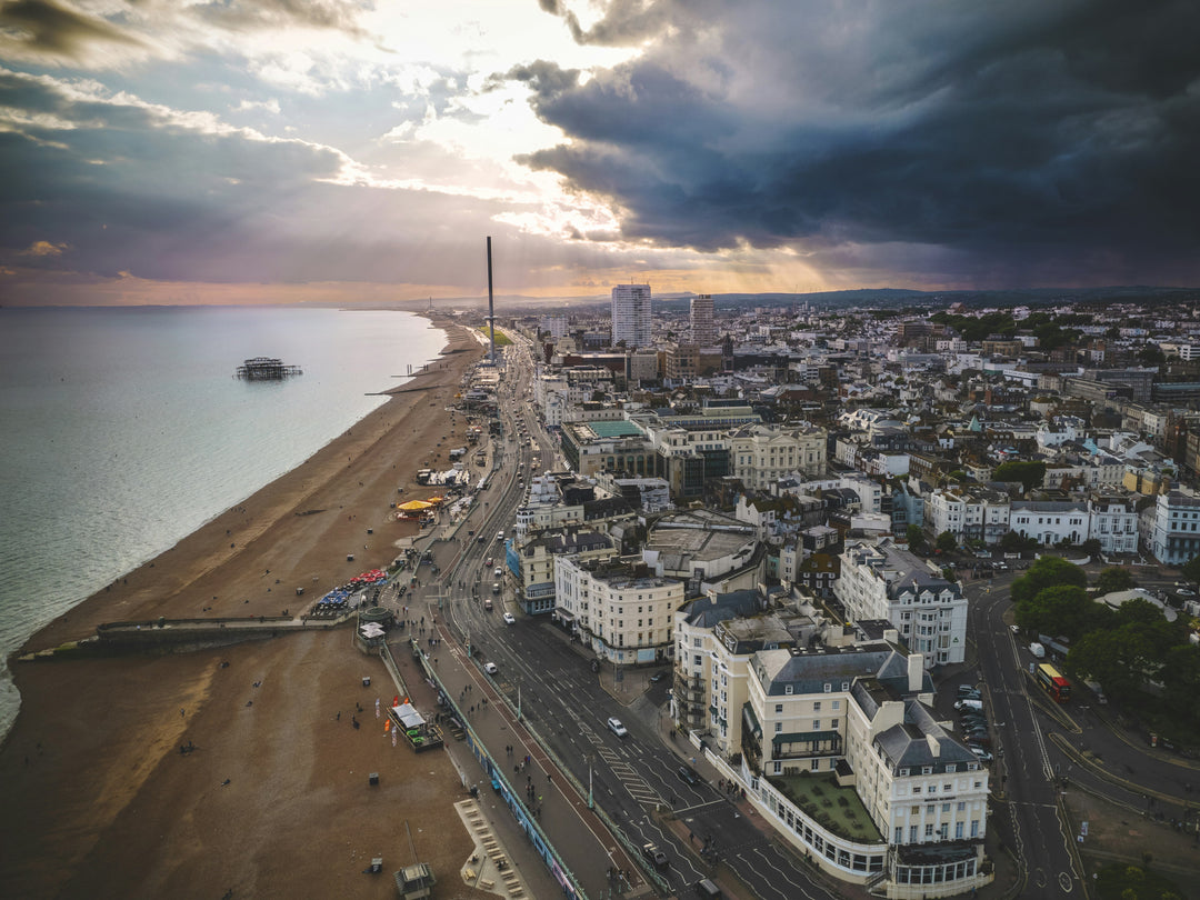 Brighton seafront from above Photo Print - Canvas - Framed Photo Print - Hampshire Prints