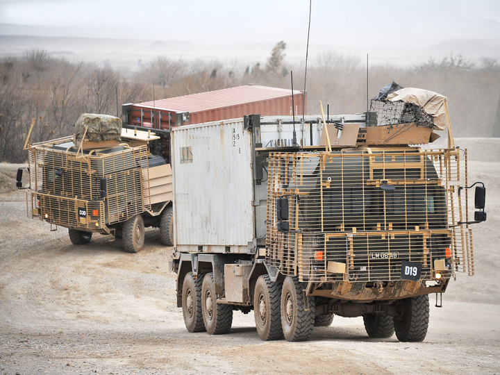 British Army 1 LSR EPLS Convoy Helmand February 2012