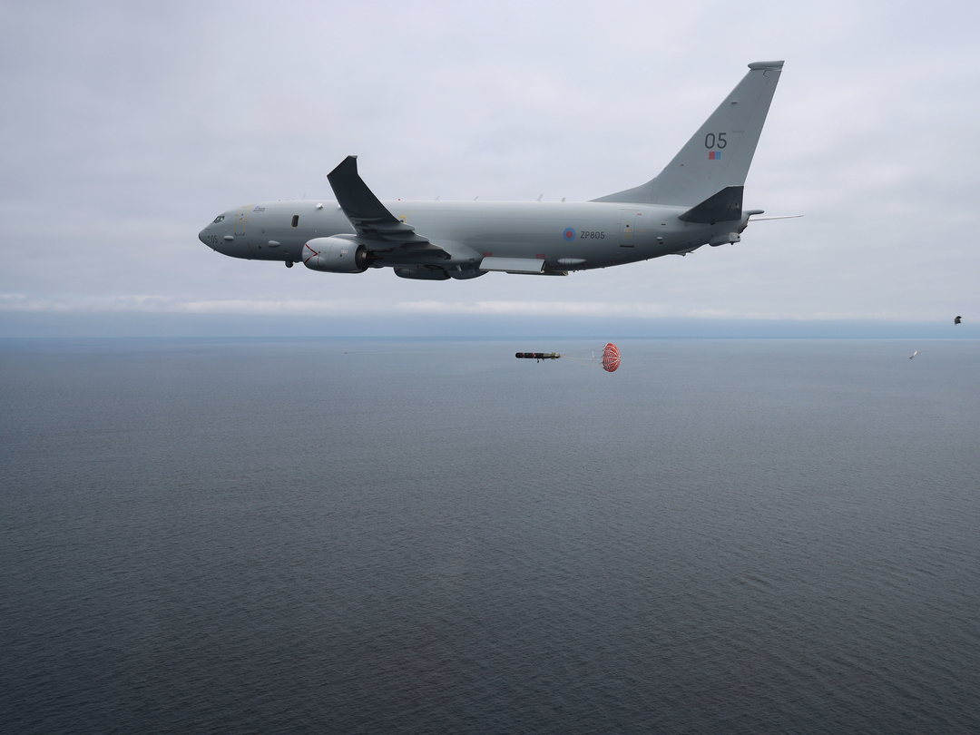 RAF Poseidon (P-8A) releasing a torpedo Photo Print - Royal Air Force Aircraft Hampshire Prints 6 x 4 No Frame No