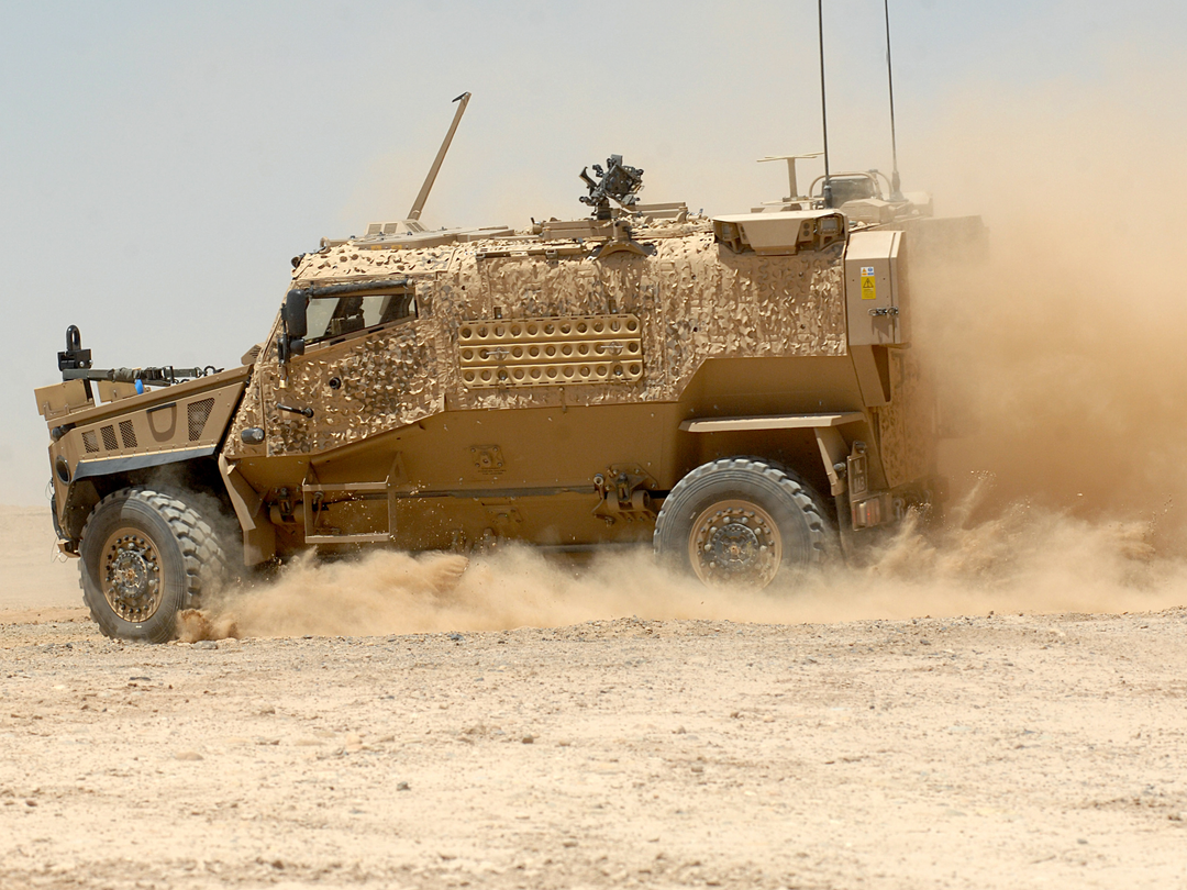 British Army Foxhound Patrol Vehicle Camp Bastion June 2012