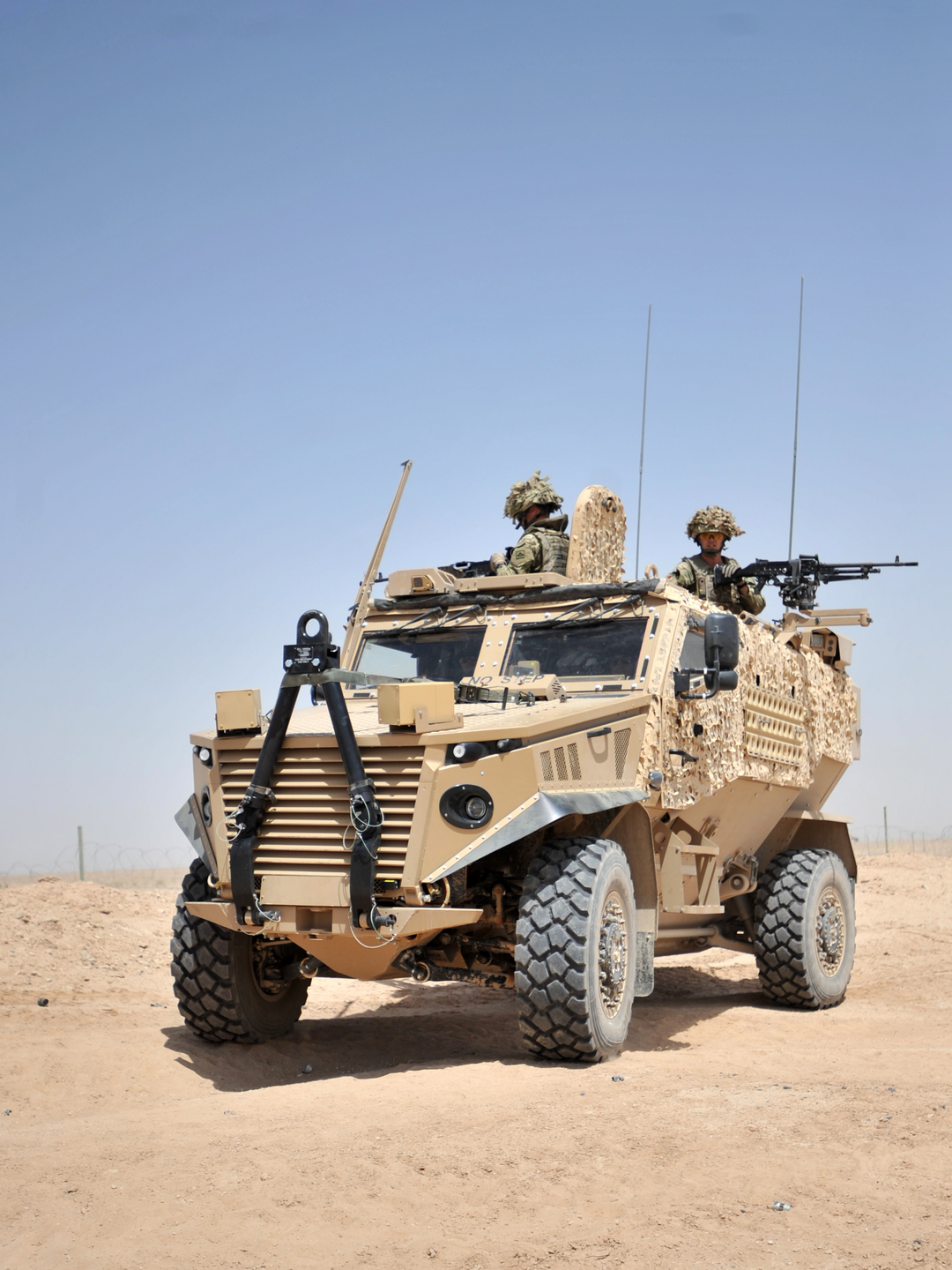 British Army Foxhound Crew in Hatches Bastion June 2012