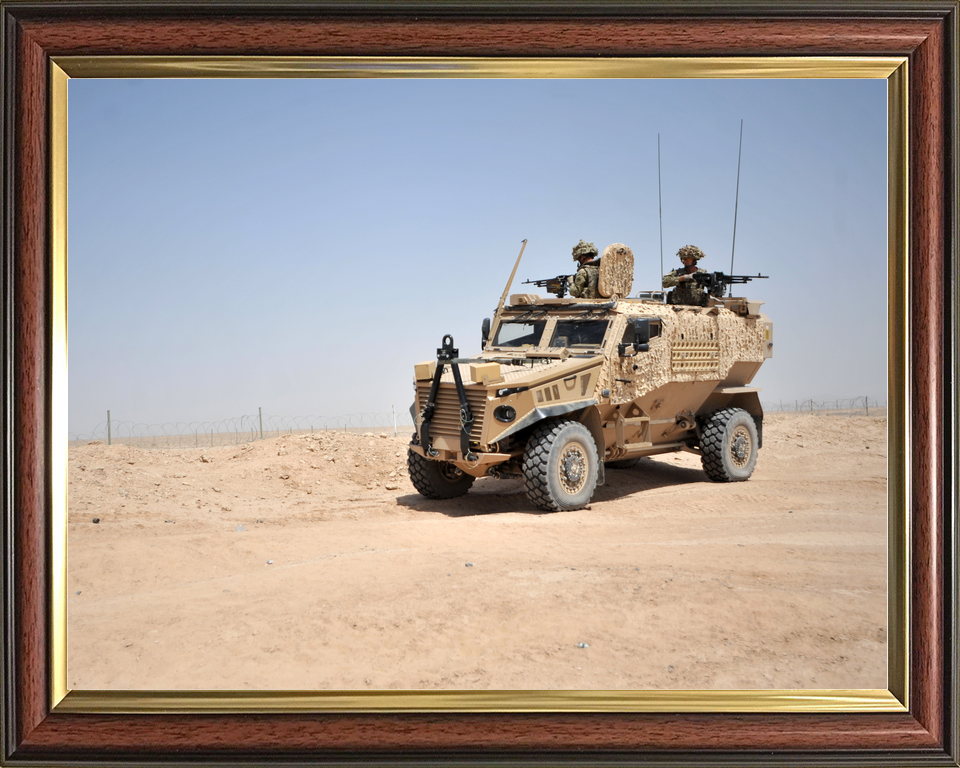 British Army Foxhound Two Roof Gunners Bastion June 2012