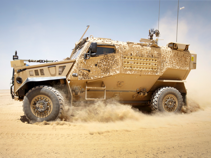 British Army Foxhound Desert Trials Camp Bastion June 2012