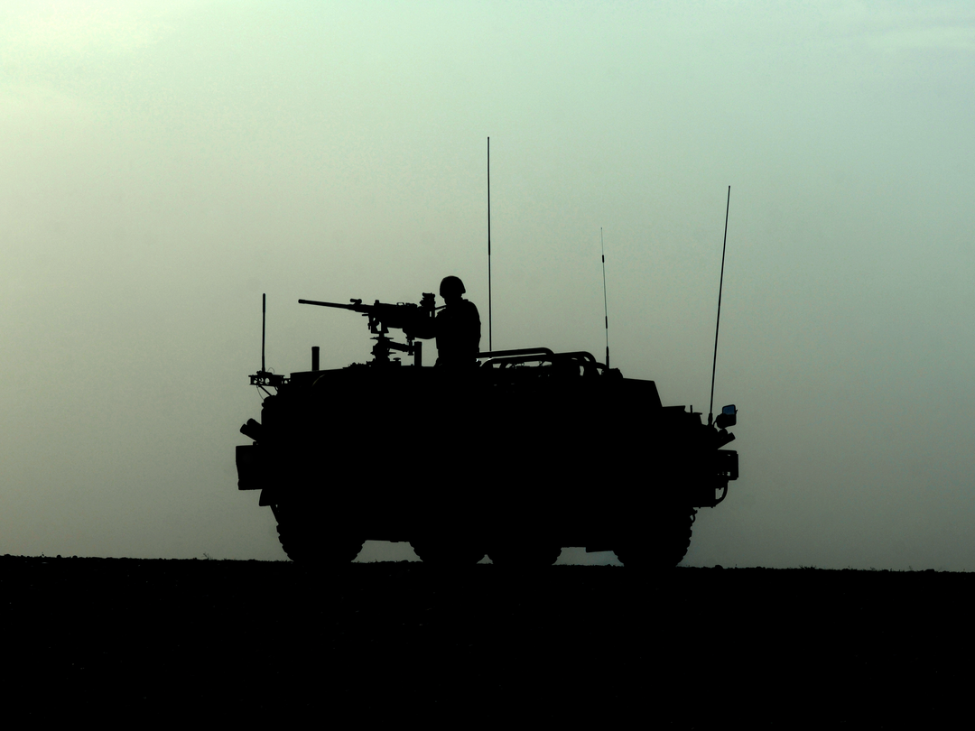 British Army Jackal Silhouette Camp Bastion April 2008