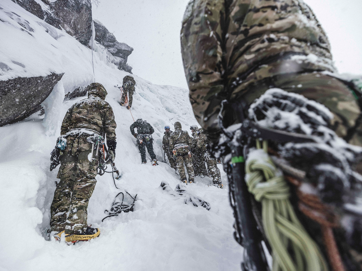 Royal Marines Commando Ice Climbing in Norway 2025 Photo Print - Mountain Leaders Course