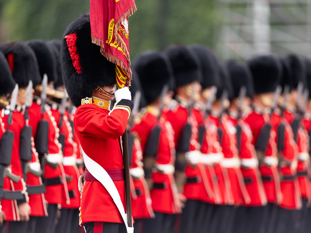 British Army Ensign of the Coldstream Guards on Parade Photo Print Wall Art Military Decor Poster Posters, Prints, & Visual Artwork Hampshire Prints 6 x 4 No Frame No