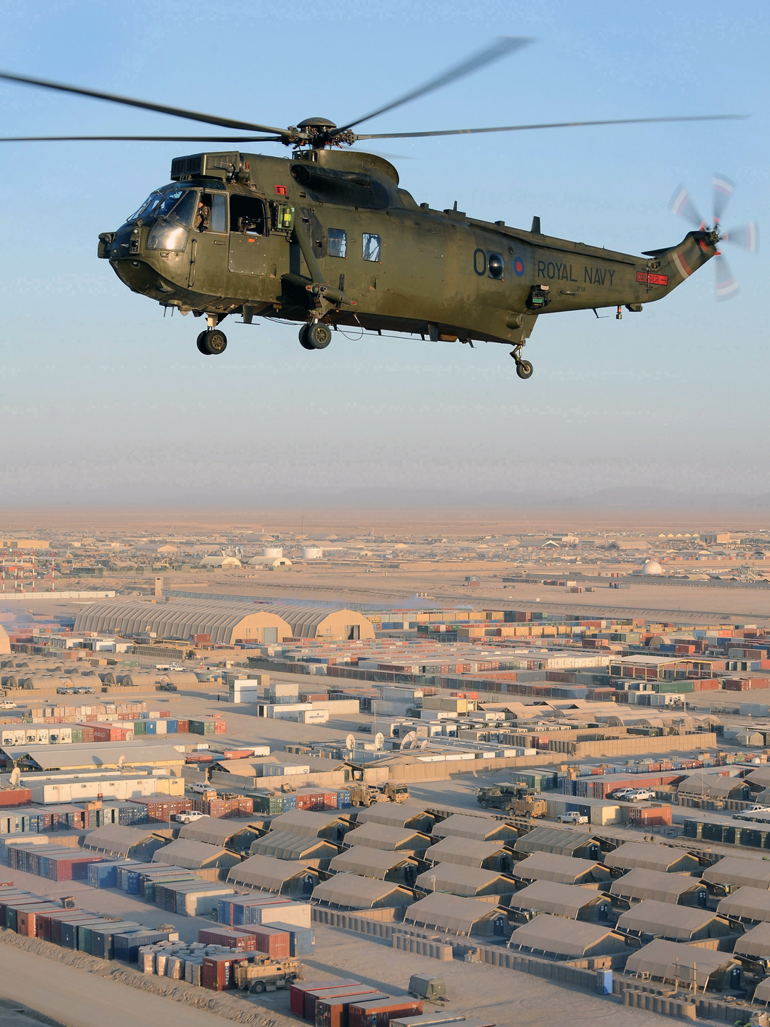 Sea King Mk4 Helicopter Flying over Camp Bastion 2011 Photo Print - Royal Navy Aircraft Posters, Prints, & Visual Artwork Hampshire Prints 6 x 4 No Frame No