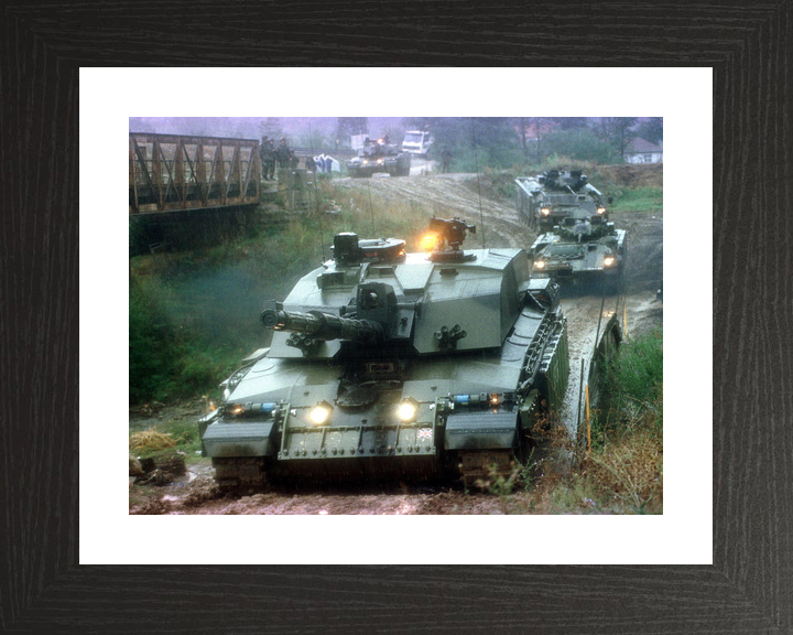 British Army Challenger 2 Leads Warriors Kosovo September 2000