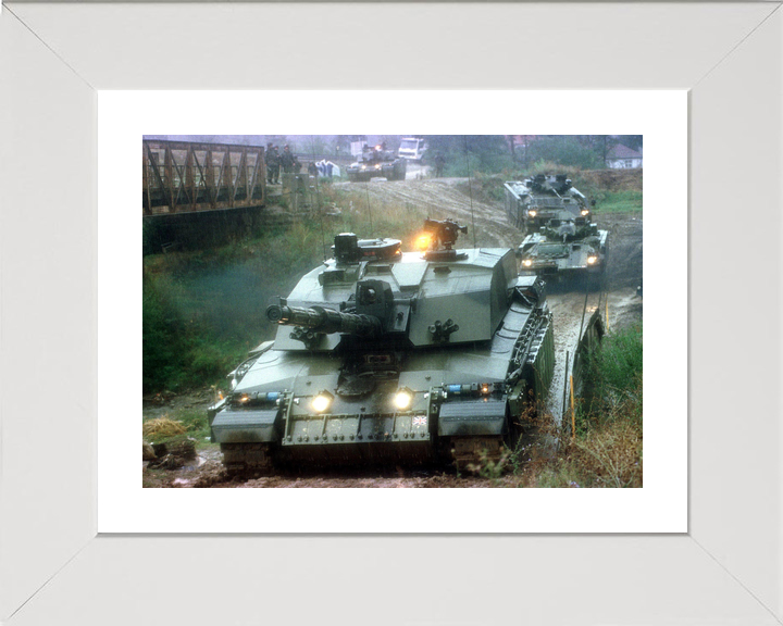 British Army Challenger 2 Leads Warriors Kosovo September 2000