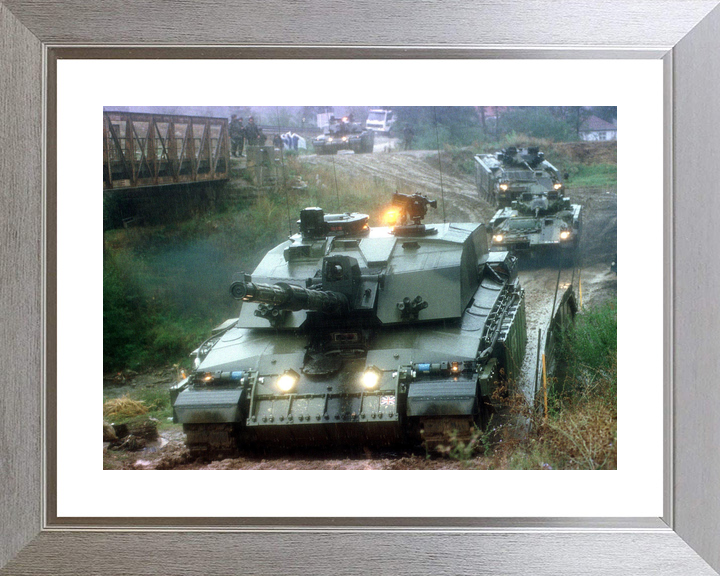 British Army Challenger 2 Leads Warriors Kosovo September 2000