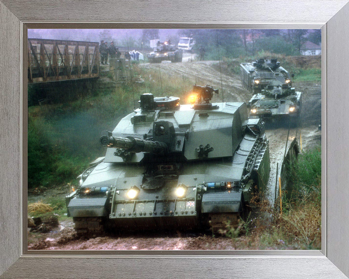 British Army Challenger 2 Leads Warriors Kosovo September 2000