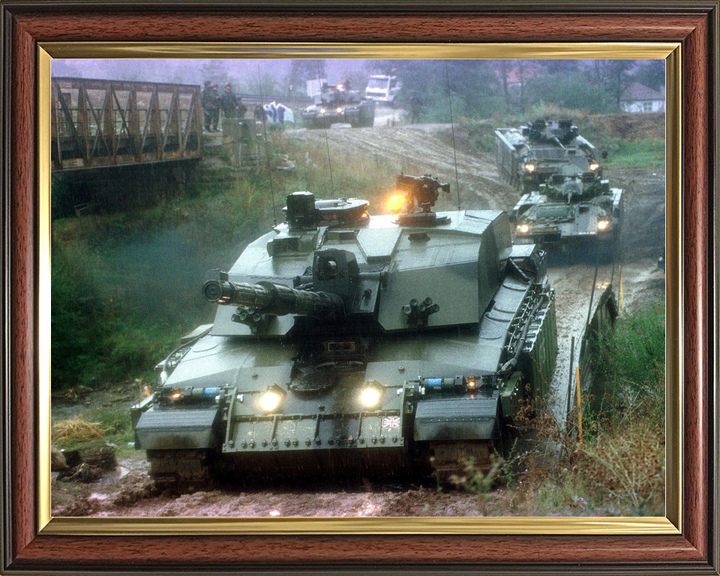 British Army Challenger 2 Leads Warriors Kosovo September 2000
