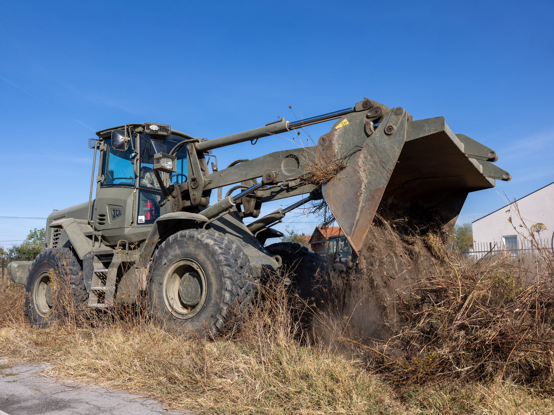 British Army 32 Engineer Regiment Tractor Kosovo October 2023