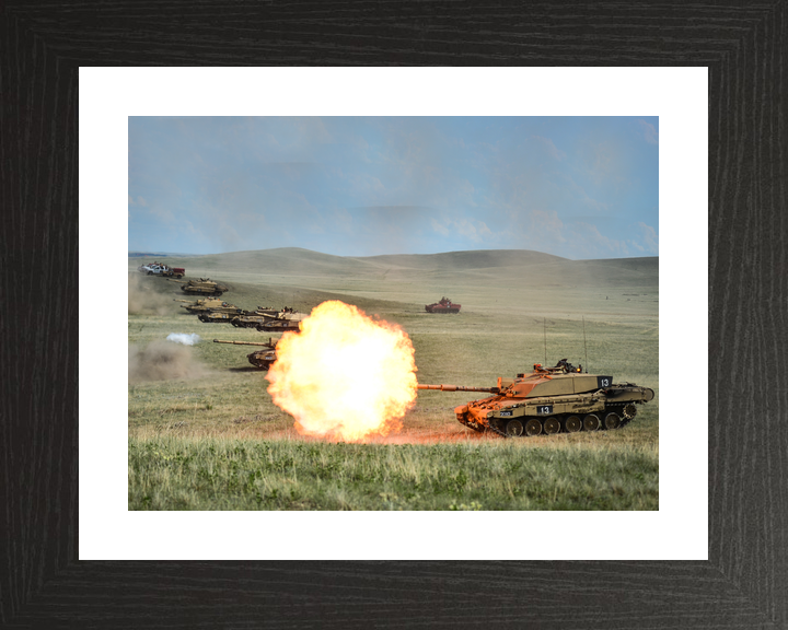British Army KRH Challenger 2 Tanks Firing Line BATUS June 2014