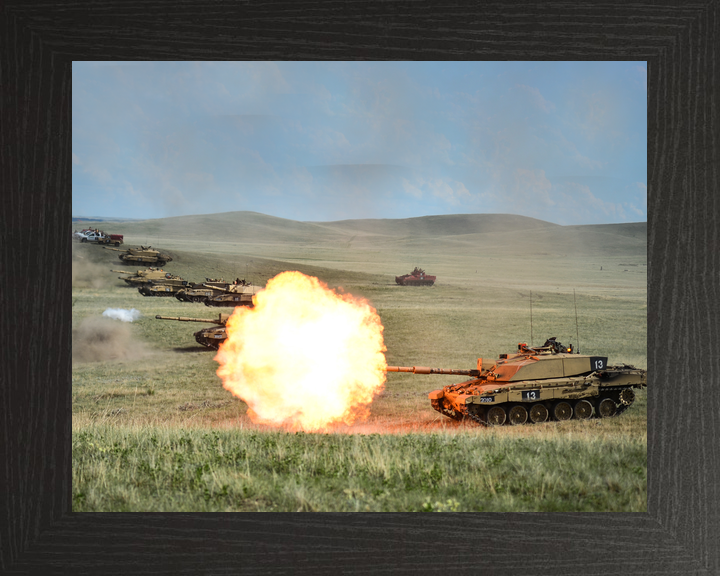 British Army KRH Challenger 2 Tanks Firing Line BATUS June 2014