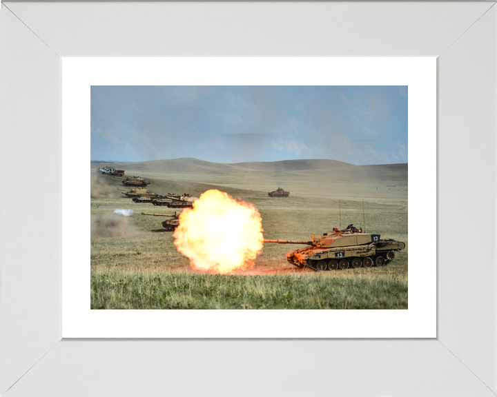 British Army KRH Challenger 2 Tanks Firing Line BATUS June 2014