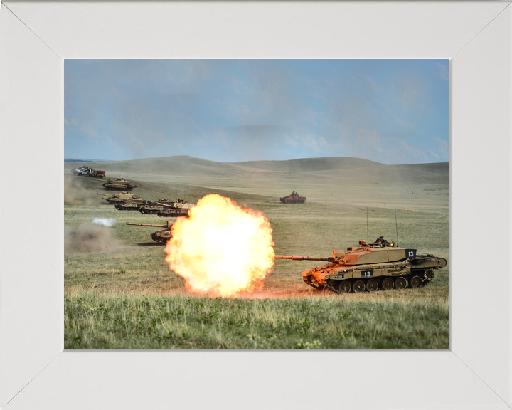 British Army KRH Challenger 2 Tanks Firing Line BATUS June 2014