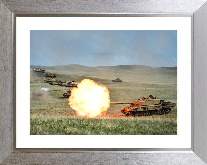 British Army KRH Challenger 2 Tanks Firing Line BATUS June 2014