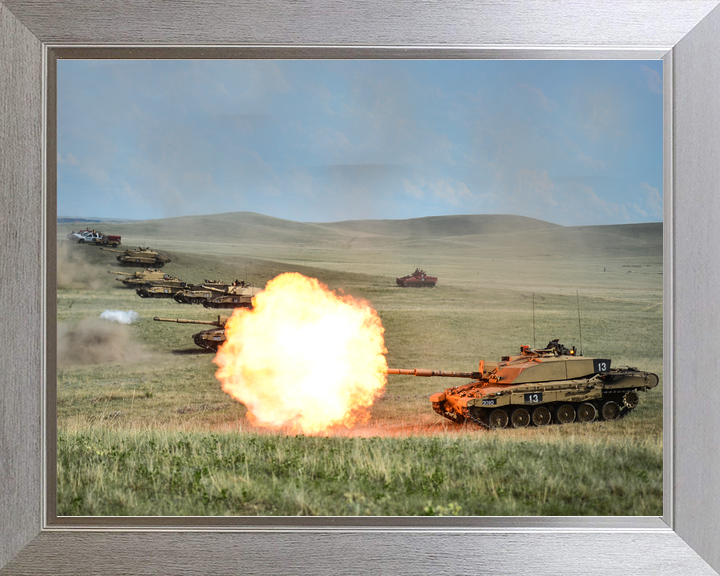 British Army KRH Challenger 2 Tanks Firing Line BATUS June 2014