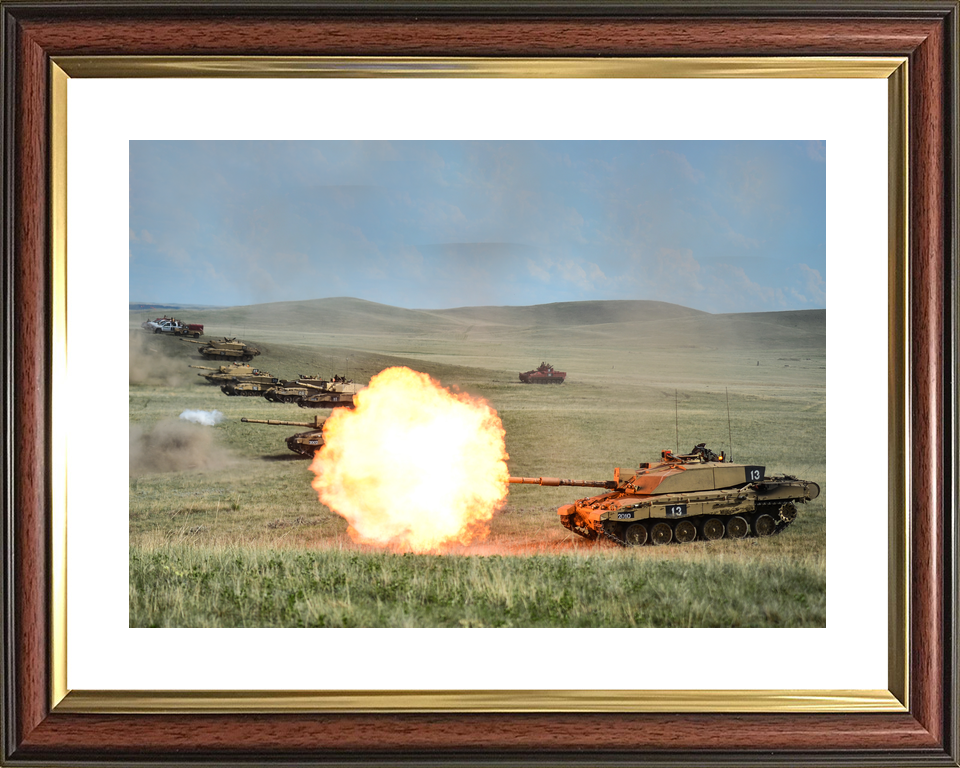 British Army KRH Challenger 2 Tanks Firing Line BATUS June 2014