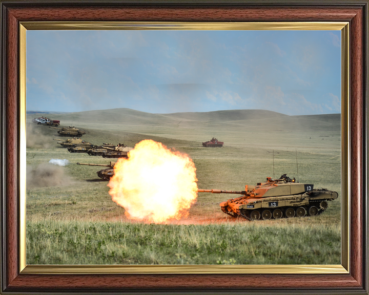 British Army KRH Challenger 2 Tanks Firing Line BATUS June 2014