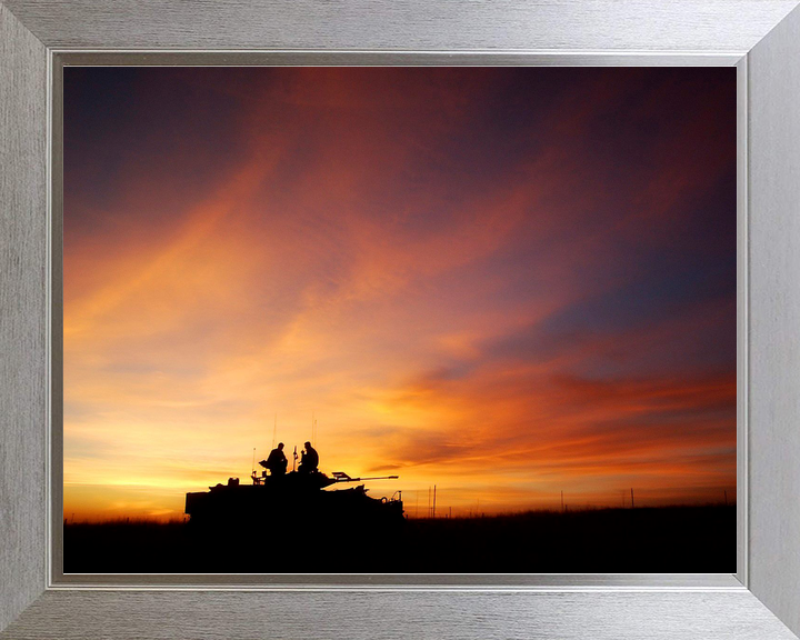British Army 1 PWRR Warrior Sunset BATUS September 2003