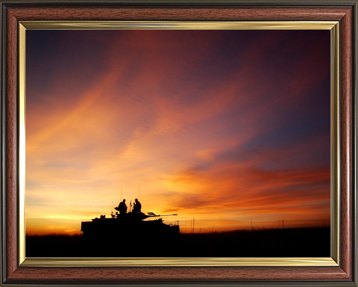British Army 1 PWRR Warrior Sunset BATUS September 2003