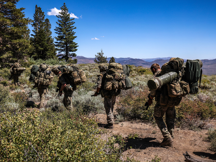 29 Commando Royal Artillery on Patrol Photo Print - British Army