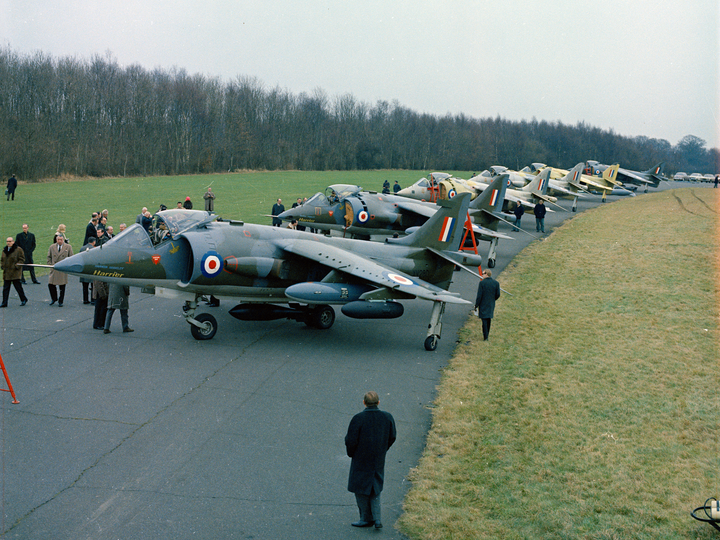 Six Pre-production Hawker Siddeley Harrier GR1s Photo Print - Royal Air Force Aircraft Hampshire Prints 6 x 4 No Frame No