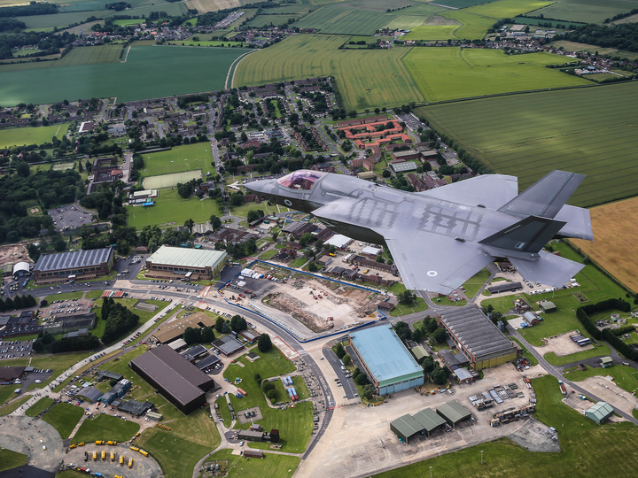 RAF F-35B flying over RAF Marham Photo Print - Royal Air Force Aircraft Hampshire Prints 6 x 4 No Frame No