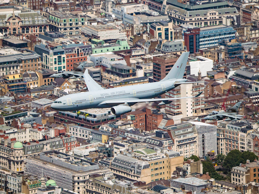 RAF Voyager and Tornado GR4’s over London Photo Print - Royal Air Force Aircraft Hampshire Prints 6 x 4 No Frame No