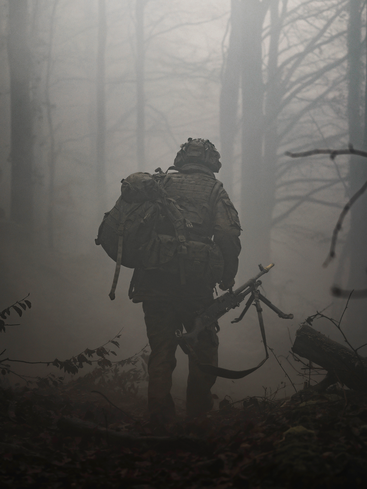 British Army Soldier Officer Cadet Woodland Portrait on Exercise Photo Print Wall Art Military Decor Posters, Prints, & Visual Artwork Hampshire Prints 6 x 4 No Frame No
