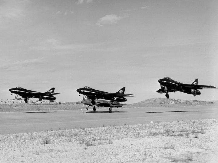 RAF Hunter F6s fighter aircraft Akrotiri 1961 Photo Print - Royal Air Force Aircraft Hampshire Prints 6 x 4 No Frame No