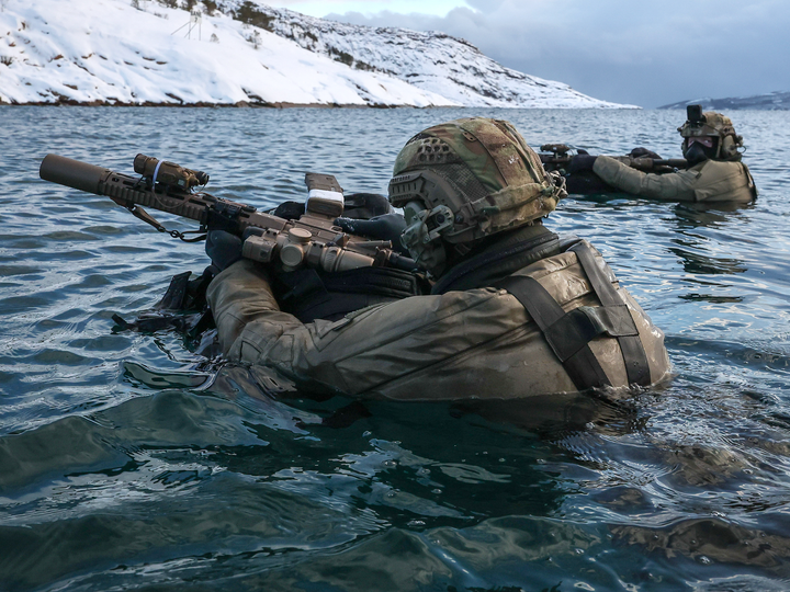 Royal Marines beach assault Wading to shore Photo Print 30 Commando Wall Art Military Decor Poster Posters, Prints, & Visual Artwork Hampshire Prints 6 x 4 No Frame No
