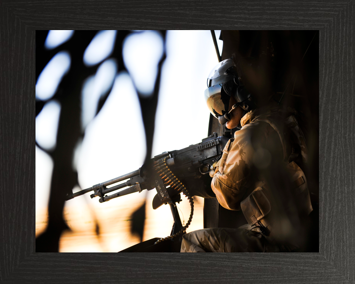 Royal Navy Sea King Door Gunner Helmand November 2010