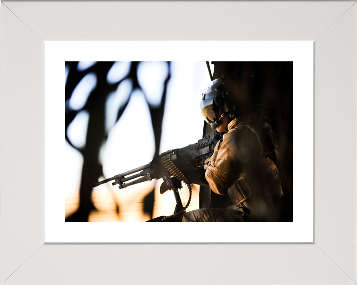 Royal Navy Sea King Door Gunner Helmand November 2010