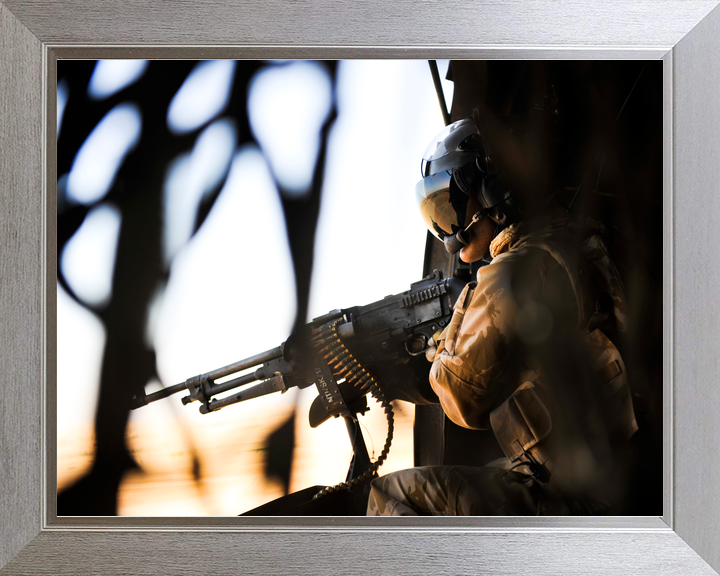 Royal Navy Sea King Door Gunner Helmand November 2010